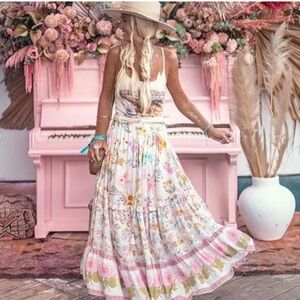 SPELL wild bloom maxi skirt S